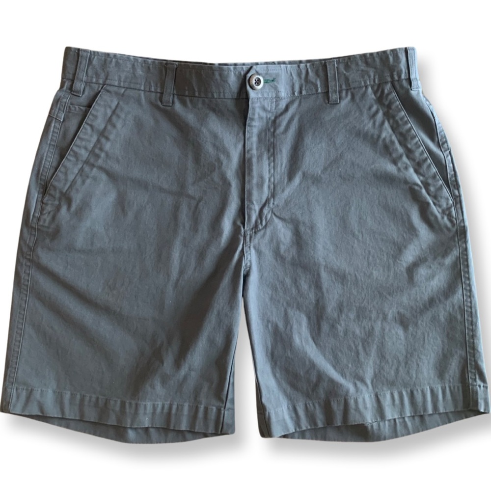 Orvis Mens Shorts Chino Flat Front Gray 36